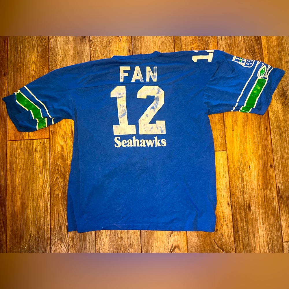 Vintage Seattle Seahawks "12th Man" 3/4 Sleeve T-Shirt Sz.Medium